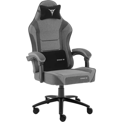 Кресло игровое ZONE 51 Invader x-weave, ткань, до 110кг, шарнирные подлокотники, серый