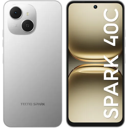 6.67" Смартфон TECNO Spark 40C 8/256Gb, IPS, 120Гц, 6000мAч, серый