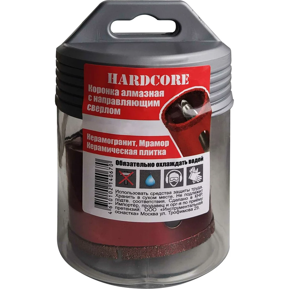 Алмазная коронка по керамограниту и мрамору Hardcore 154095