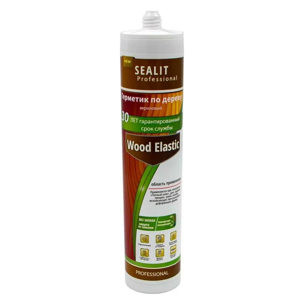 Акриловый герметик для дерева Sealit Wood Elastic 136055