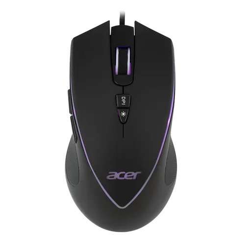 Мышь проводная Acer OMW131, игровая, оптическая, USB, 6400dpi, черный [zl.mceee.015]