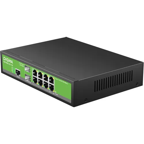 Коммутатор Digma DSP708G-2S-T135, управляемый