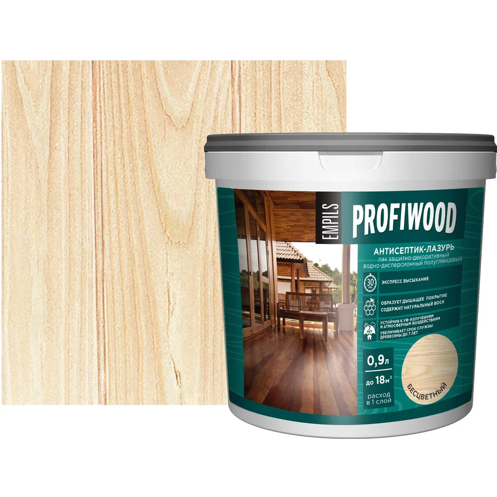 Декоративный атмосферостойкий антисептик-лазурь Profiwood 3997