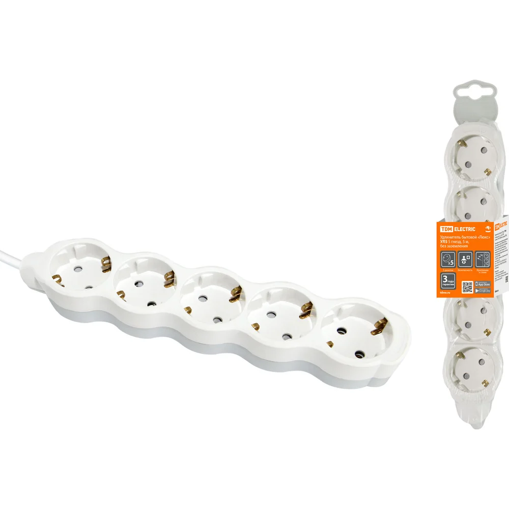 Бытовой удлинитель TDM ELECTRIC Люкс УЛ05 SQ1303-0240