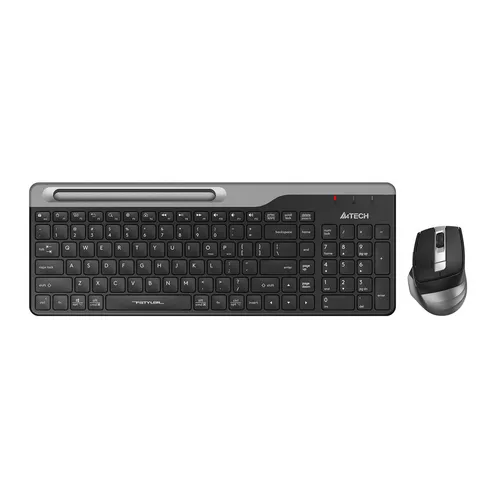 Комплект (клавиатура+мышь) A4TECH Fstyler FB2535C, USB, беспроводной, черный [fb2535c smoky grey]