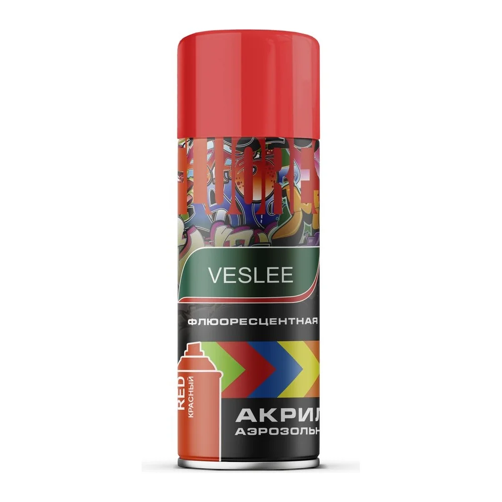 Флуоресцентная акриловая аэрозольная краска Veslee V1001