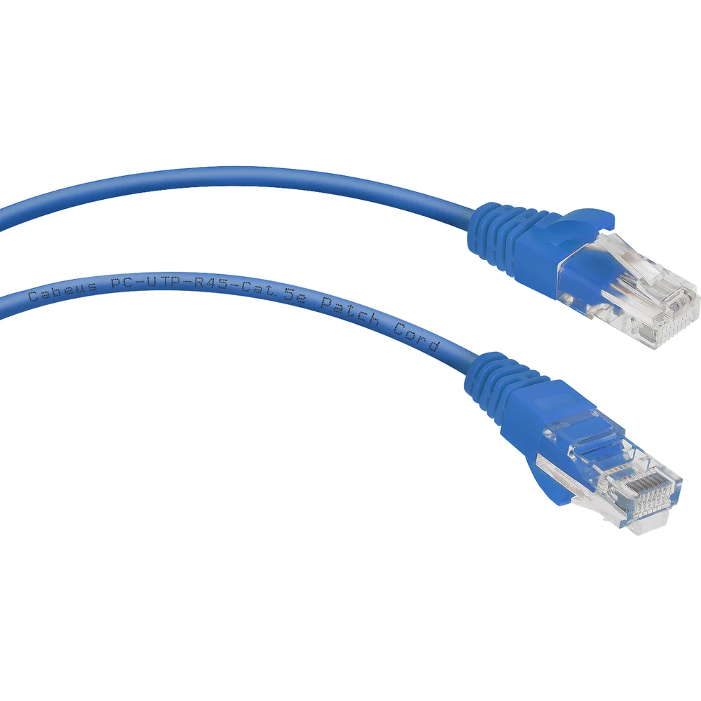 Неэкранированный патч-корд Cabeus PC-UTP-RJ45-Cat.5e-3m-BL-LSZH