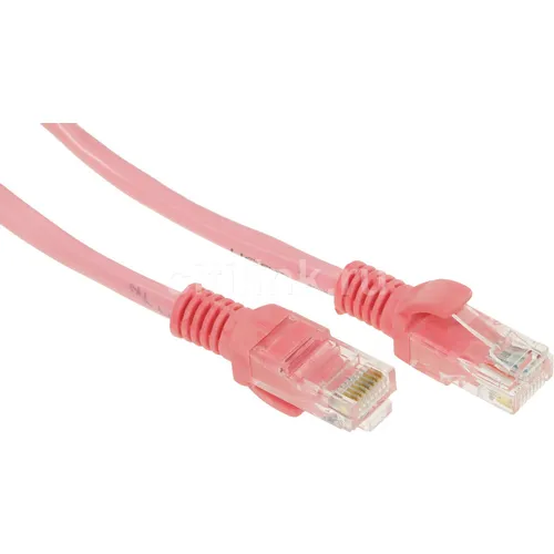 Патч-корд PREMIER PP12-0.5M/RO литой (molded), UTP, кат.5E, 0.5м, 4 пары, 26AWG, алюминий омедненный, многожильный, розовый