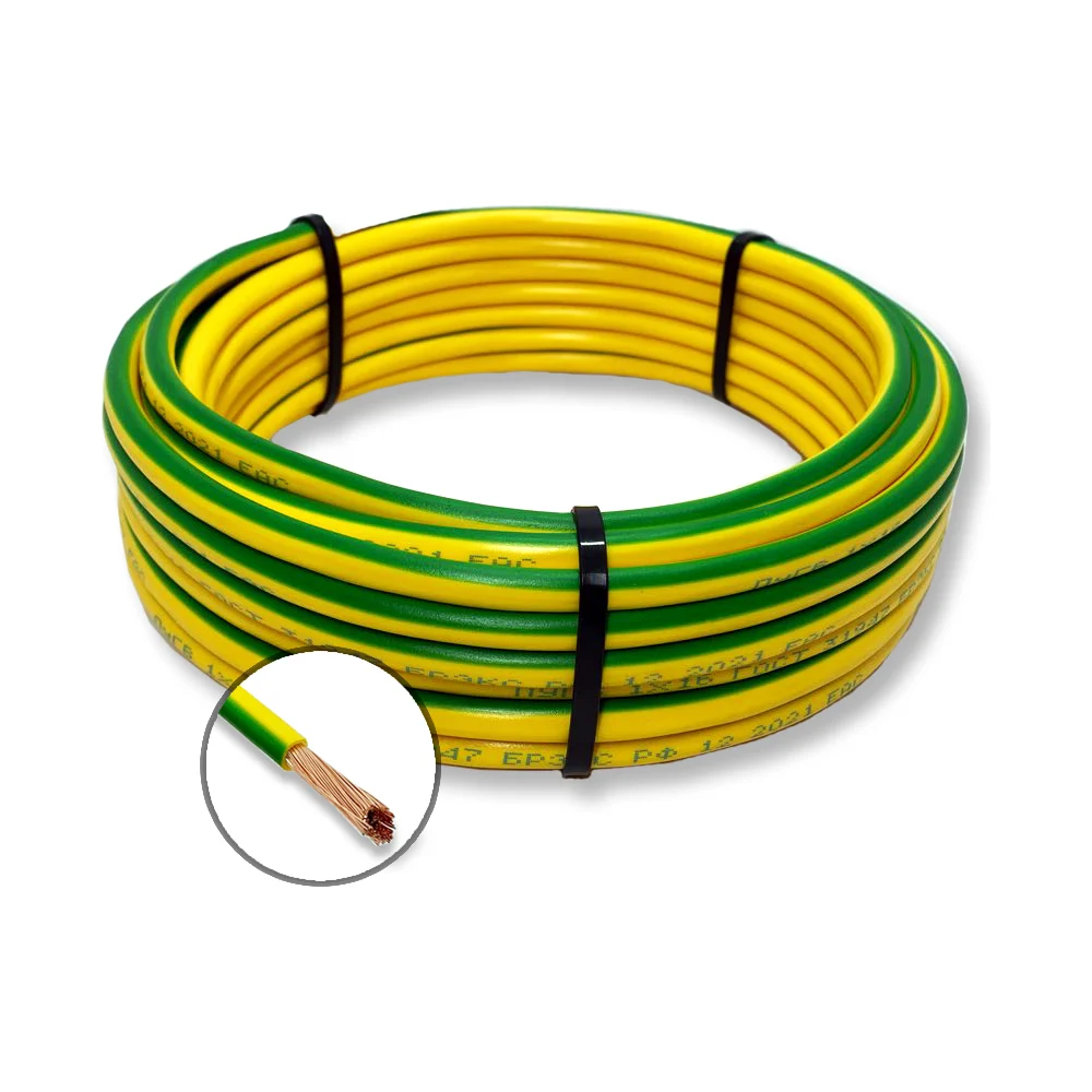 Установочный провод ПРОВОДНИК ПуГПнгA-HF 1x95 мм2 Зелено-желтый, 5м OZ341516L5