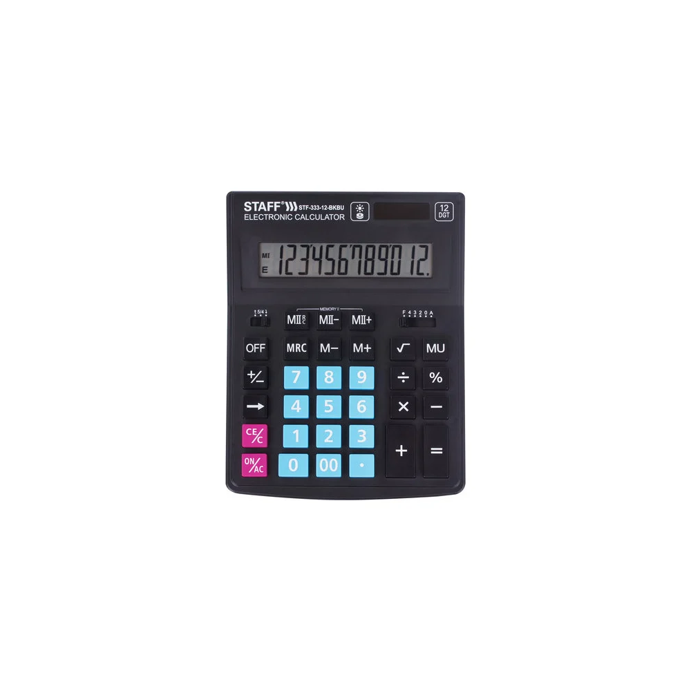 Настольный калькулятор Staff PLUS STF-333-BKBU 250461