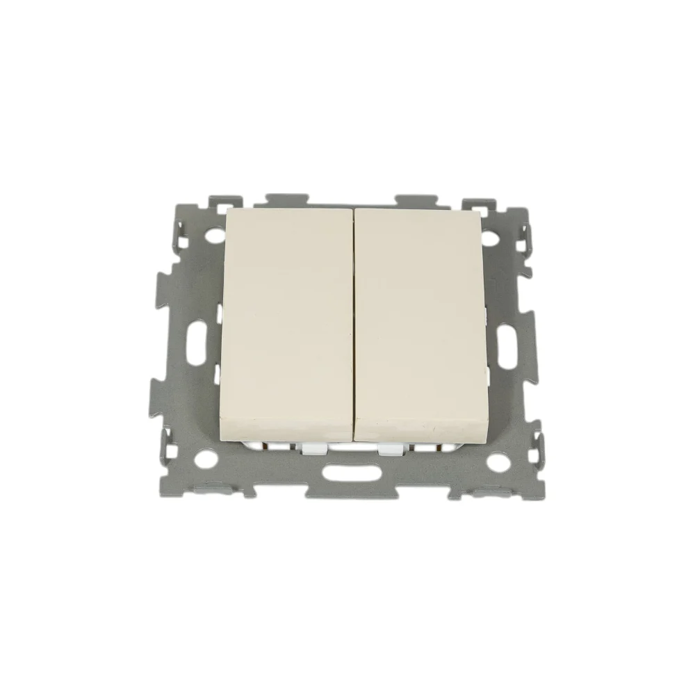 Двухклавишный проходной переключатель CGSS Эстетика GL-W102-PBGG