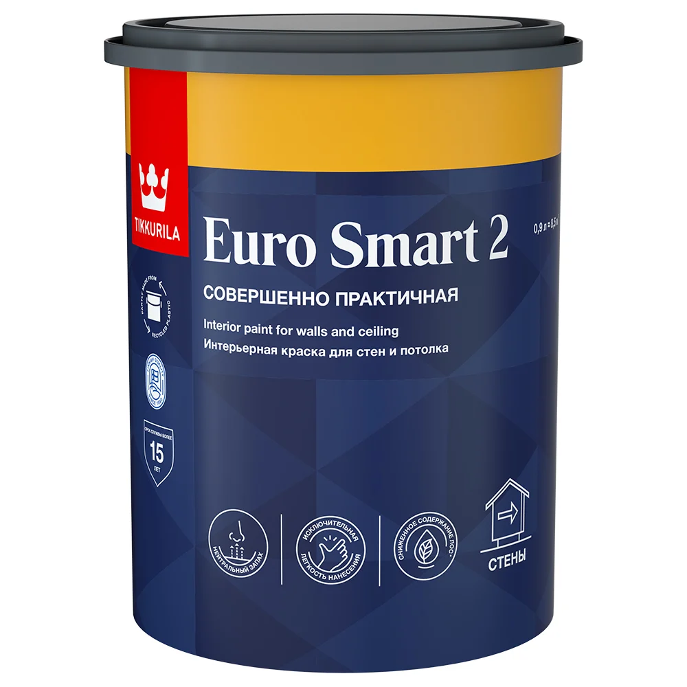 Интерьерная краска для стен и потолка Tikkurila EURO SMART 2 700009614
