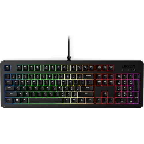 Клавиатура Lenovo Legion K310 RGB, проводная, USB, мембранная, черный [gy41n91872]
