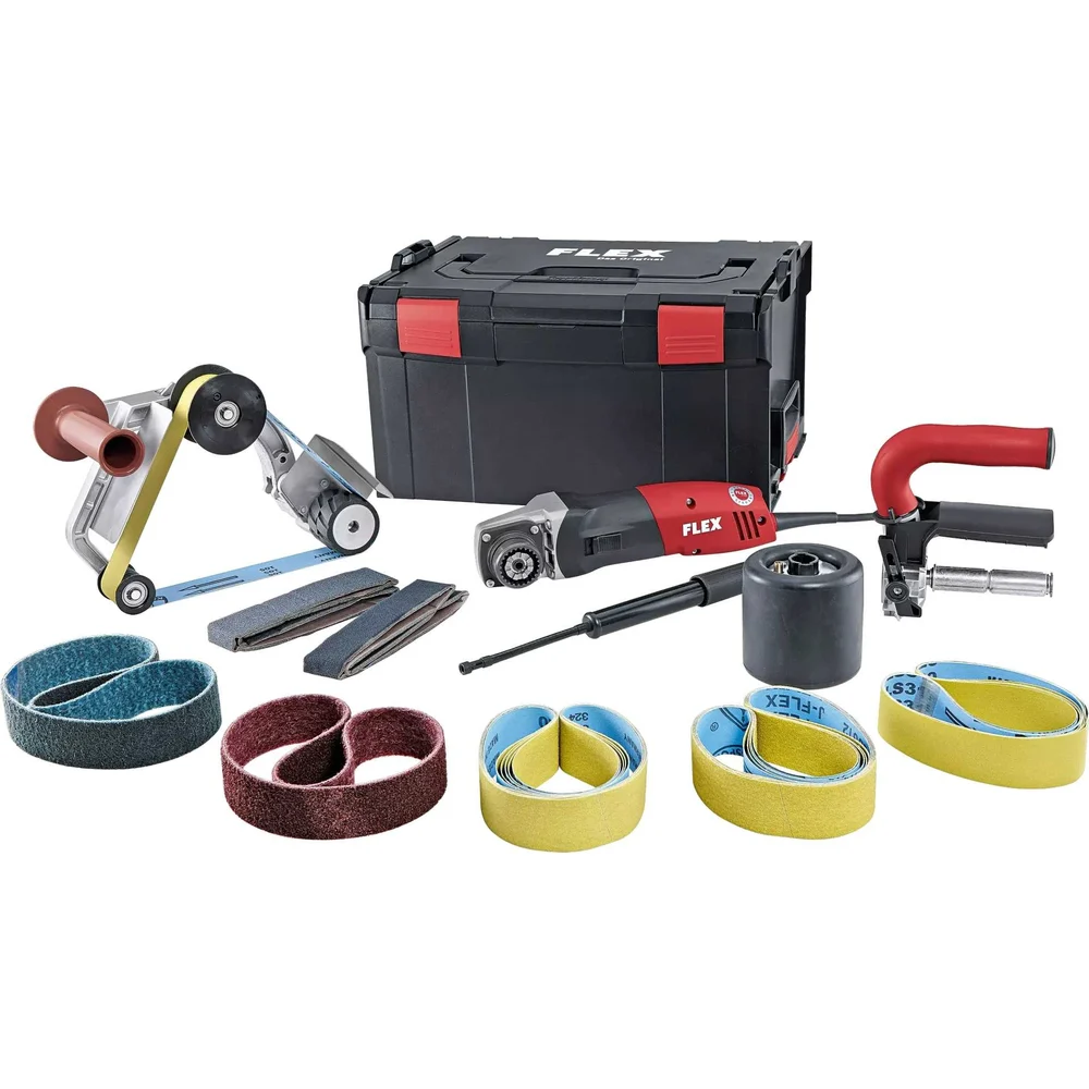 Ленточная ленточно-шлифовальная машинка FLEX TRINOX BSE 14-3 INOX Set 433454