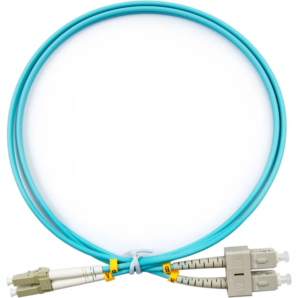 Дуплексный оптический патч-корд TopLan DPC-TOP-OM3-LC/P-SC/P-0.5