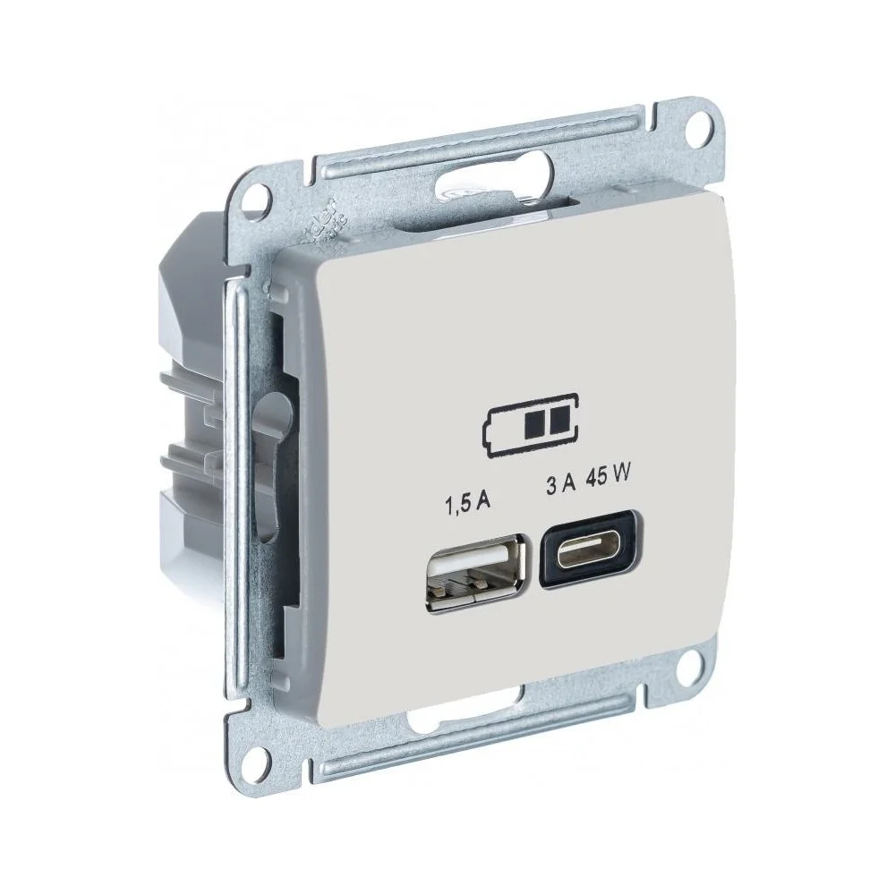 Розетка Systeme Electric USB GLOSSA GSL000229