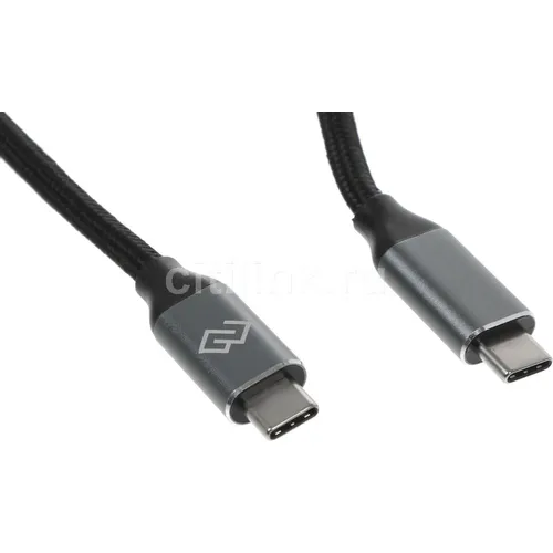 Кабель Digma USB Type-C (m) - USB Type-C (m), 1.5м, черный [d-type-c-usb3.2-100w-4k-1.5m]