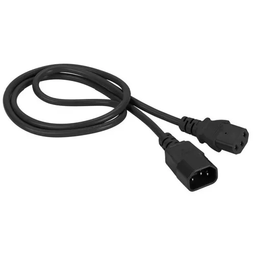 Шнур питания Lanmaster (LAN-PP13/14-0.5-BK) C13-С14 проводник.:3x0.75мм2 0.5м 220В черный