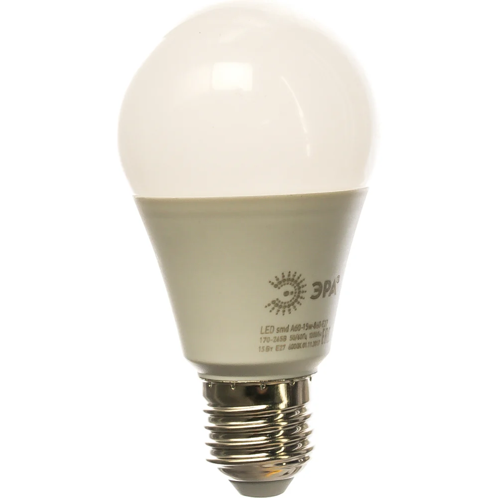 Светодиодная лампа ЭРА LED A60-15W-860-E27 Б0031396