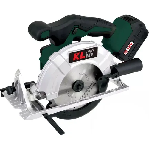 Циркулярная пила KLPRO KLDAT18B-20, 165мм, аккумуляторная, 18В, с ЗУ [12000]