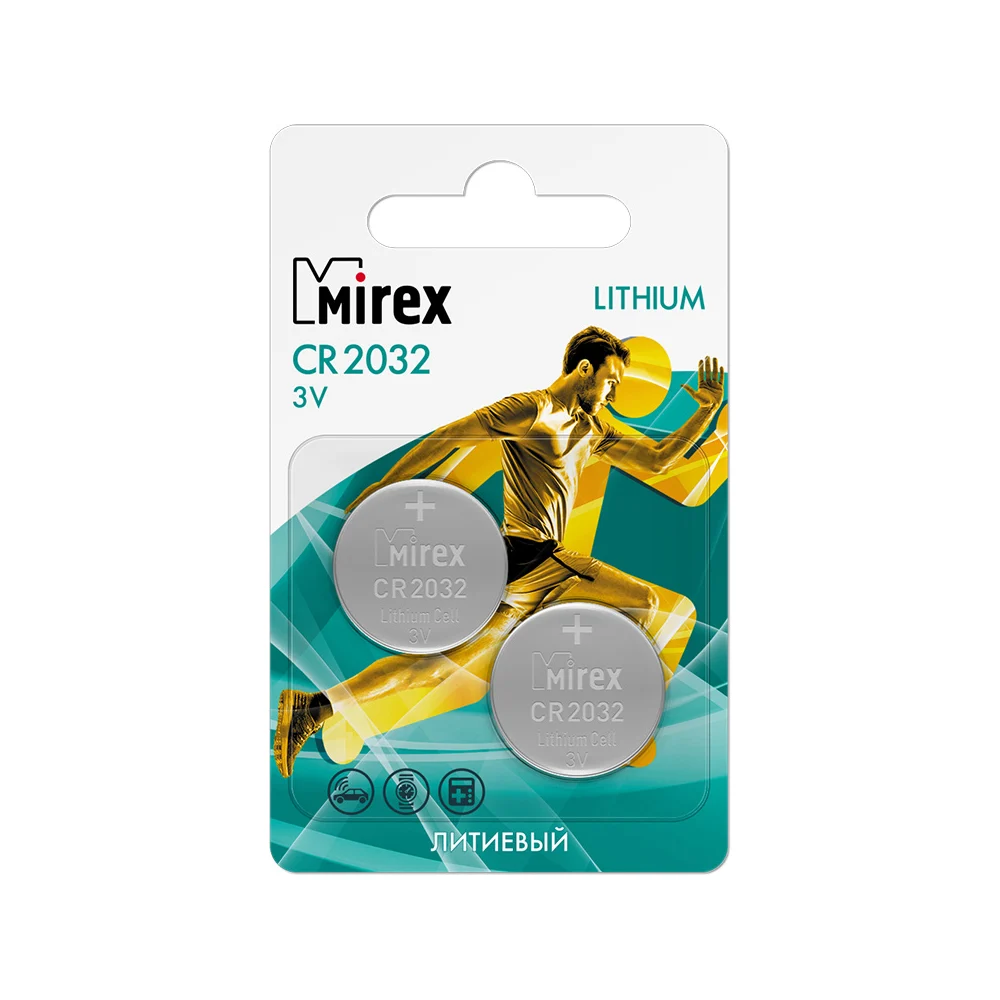 Литиевая батарея Mirex 23702-CR2032-E2