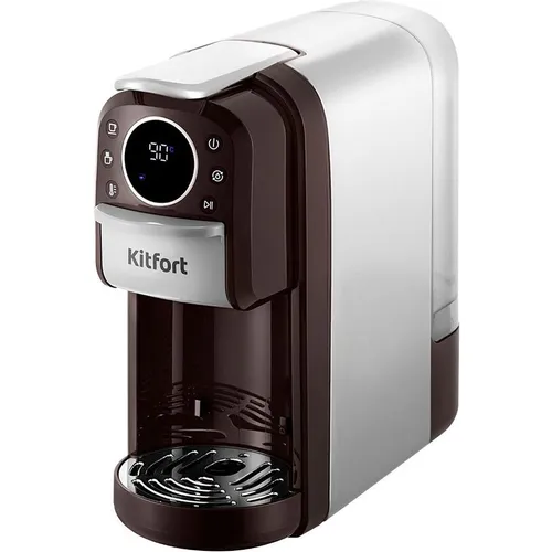 Капсульная кофеварка KitFort КТ-7656, 1400Вт, цвет: коричневый