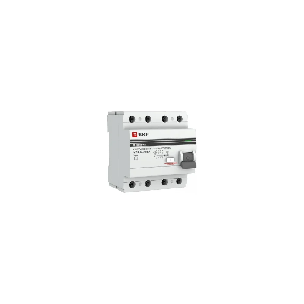 Электромеханическое узо EKF ВД-100 PROxima elcb-4-40-100-em-pro