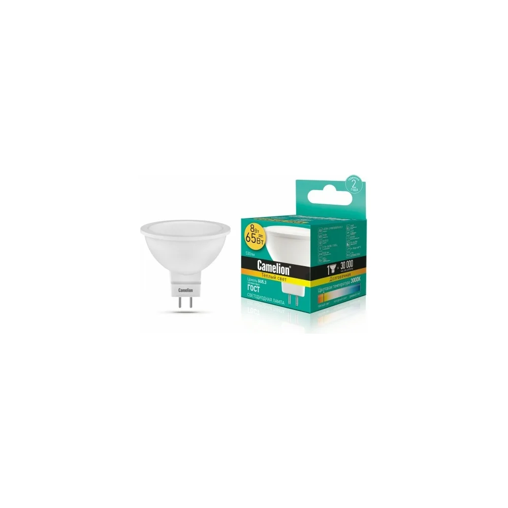 Светодиодная лампа Camelion LED8-S108/830/GU5.3 12871