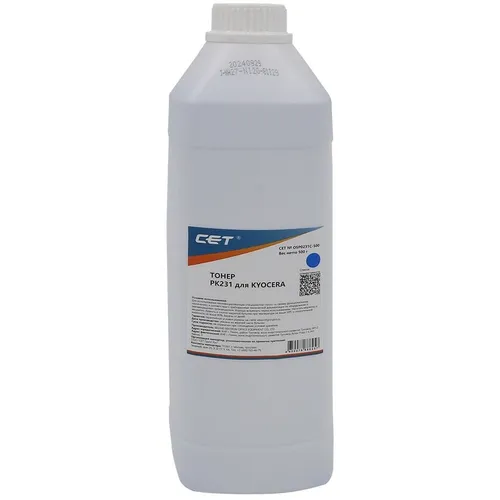 Тонер CET PK231, для Kyocera Ecosys M8124cidn/8130cidn, голубой, 500грамм, бутылка
