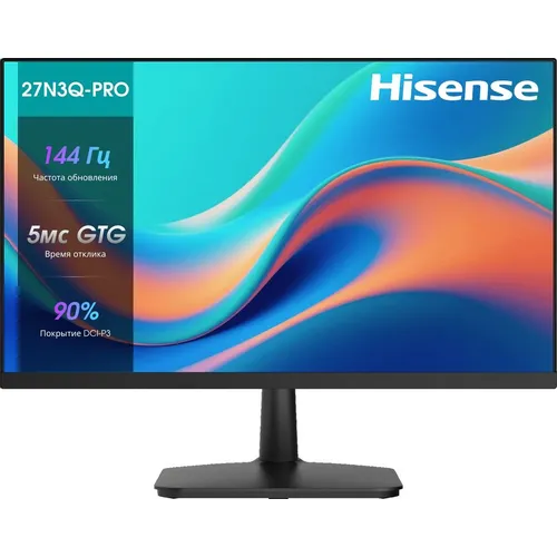 27" Монитор Hisense 27N3Q-PRO, 1920x1080, IPS, 144Гц, 1хHDMI, 1хDP, черный
