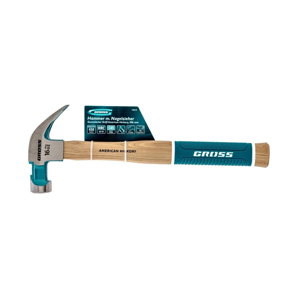 Молоток-гвоздодер GROSS American hickory 10415